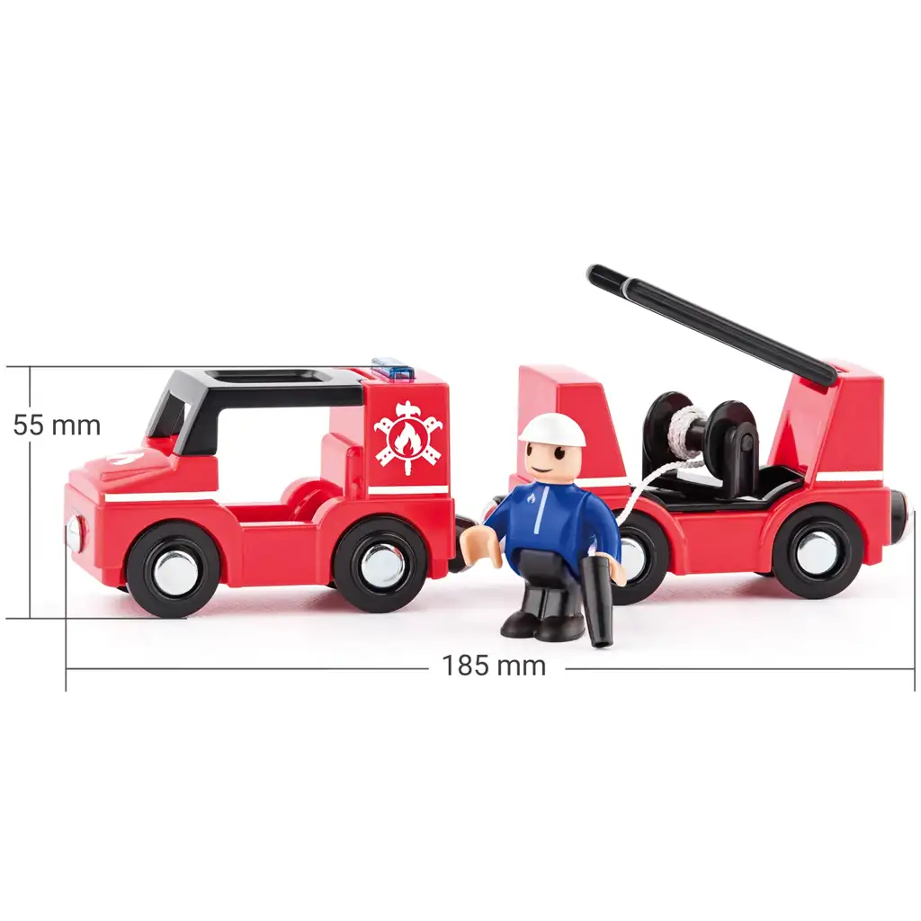 imagen de Camión de bomberos magnético con remolque - Woodyland 2
