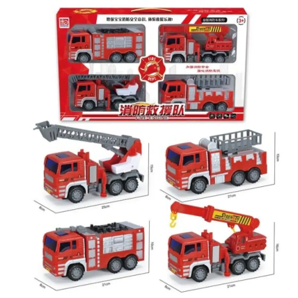 imagen de Camión de bomberos set de 4 piezas 1