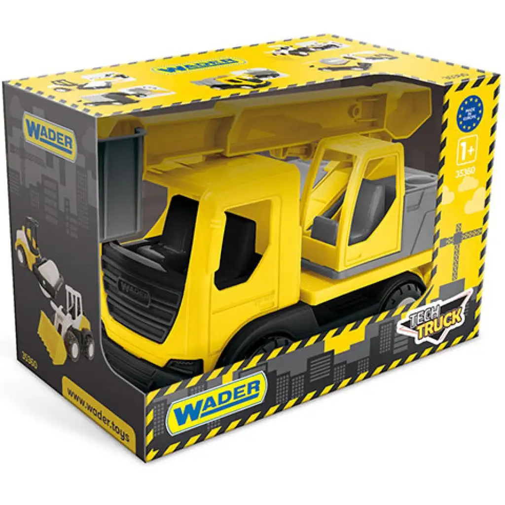 imagen de Camión de Cesta Elevadora Tech Truck en caja 29cm - Wader 1