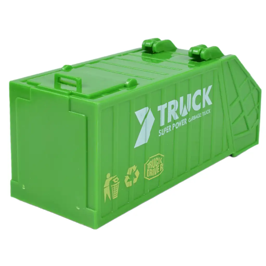 imagen de Camión de Ciudad: Camión de basura transformable con volante de fricción y señales de tráfico de 19cm 4