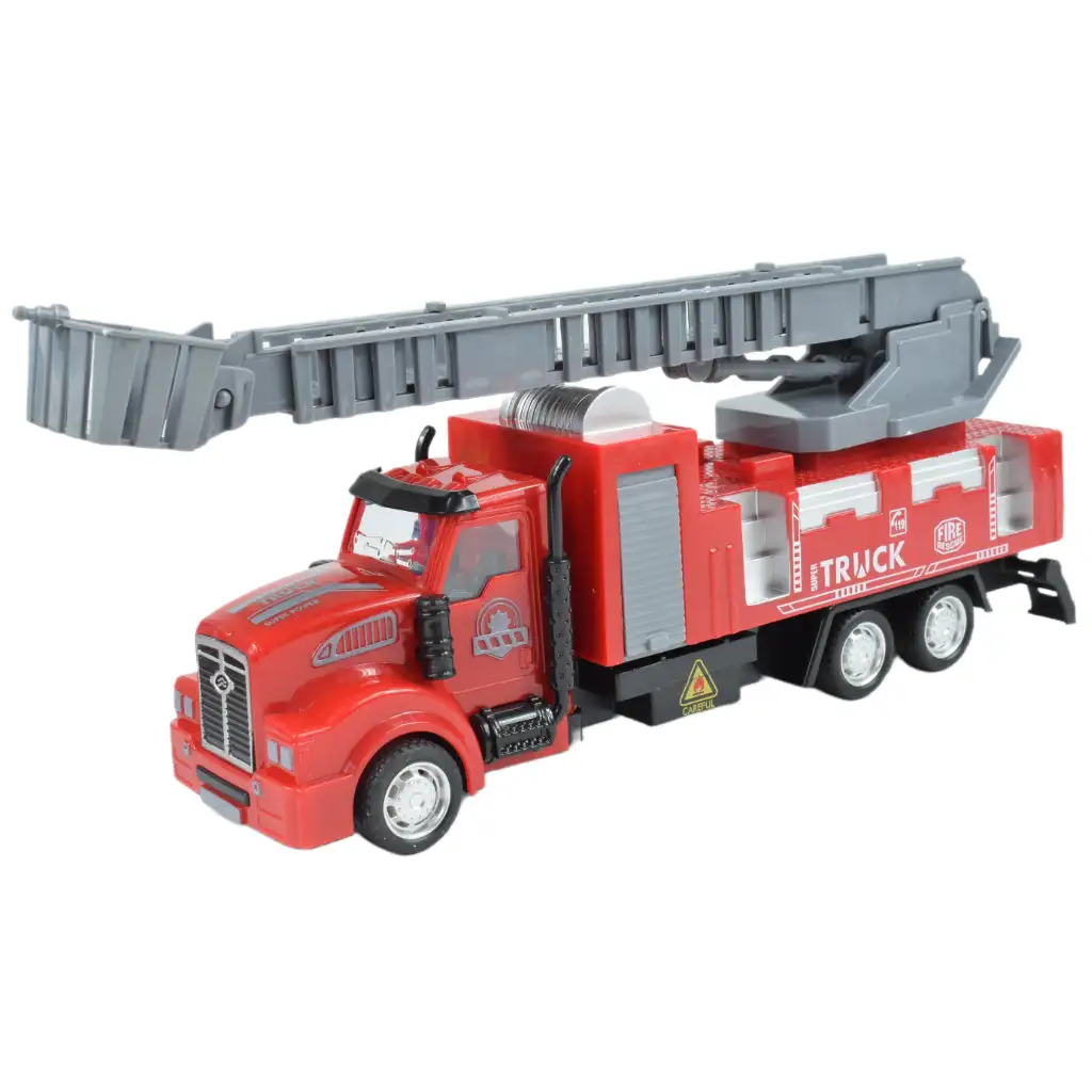 imagen de Camión de Ciudad: Camión de bomberos transformable con señales de tráfico 19cm 2
