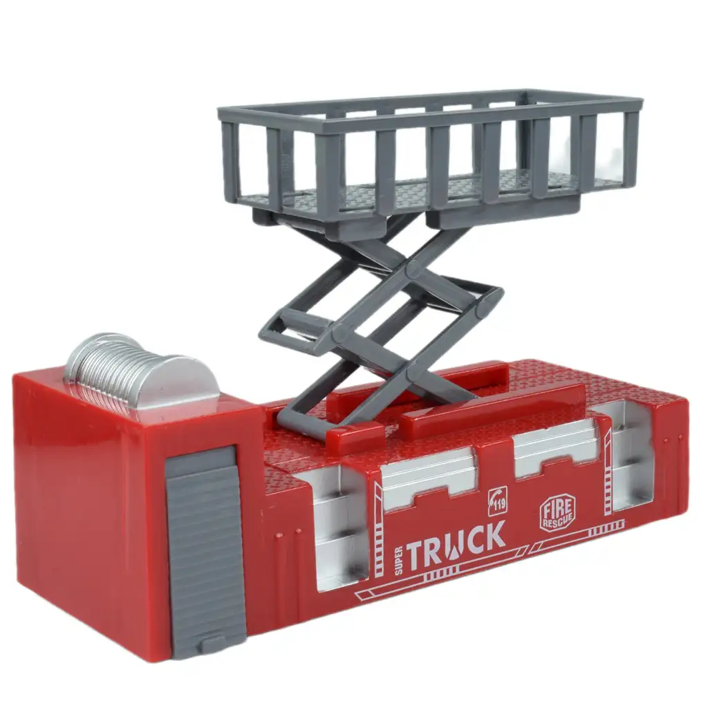 imagen de Camión de Ciudad: Camión de bomberos transformable con señales de tráfico 19cm 3