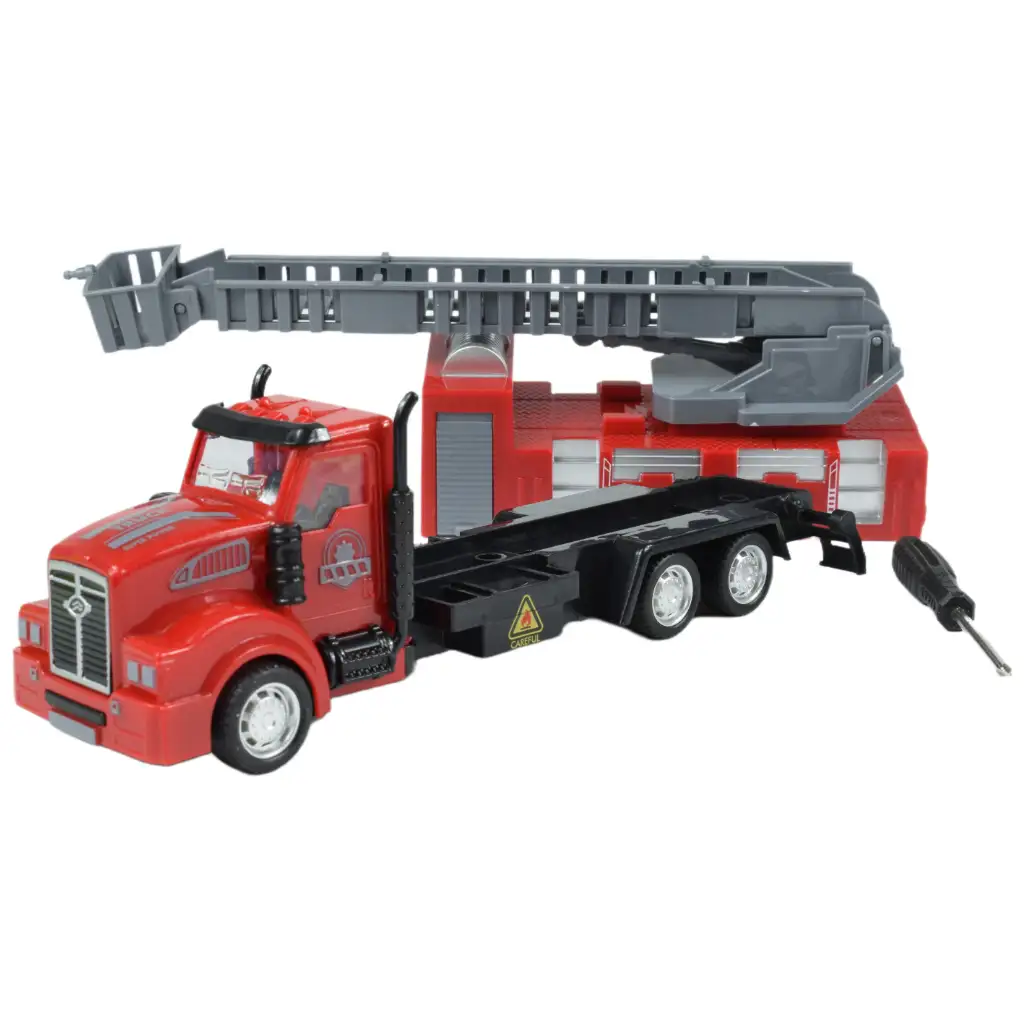imagen de Camión de Ciudad: Camión de bomberos transformable con señales de tráfico 19cm 6