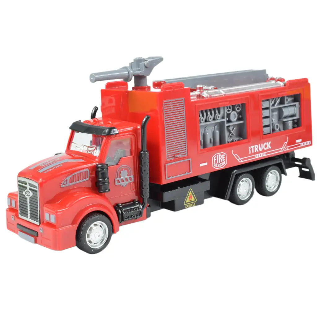 imagen de Camión de Ciudad: Camión de bomberos transformable con señales de tráfico 19cm 7