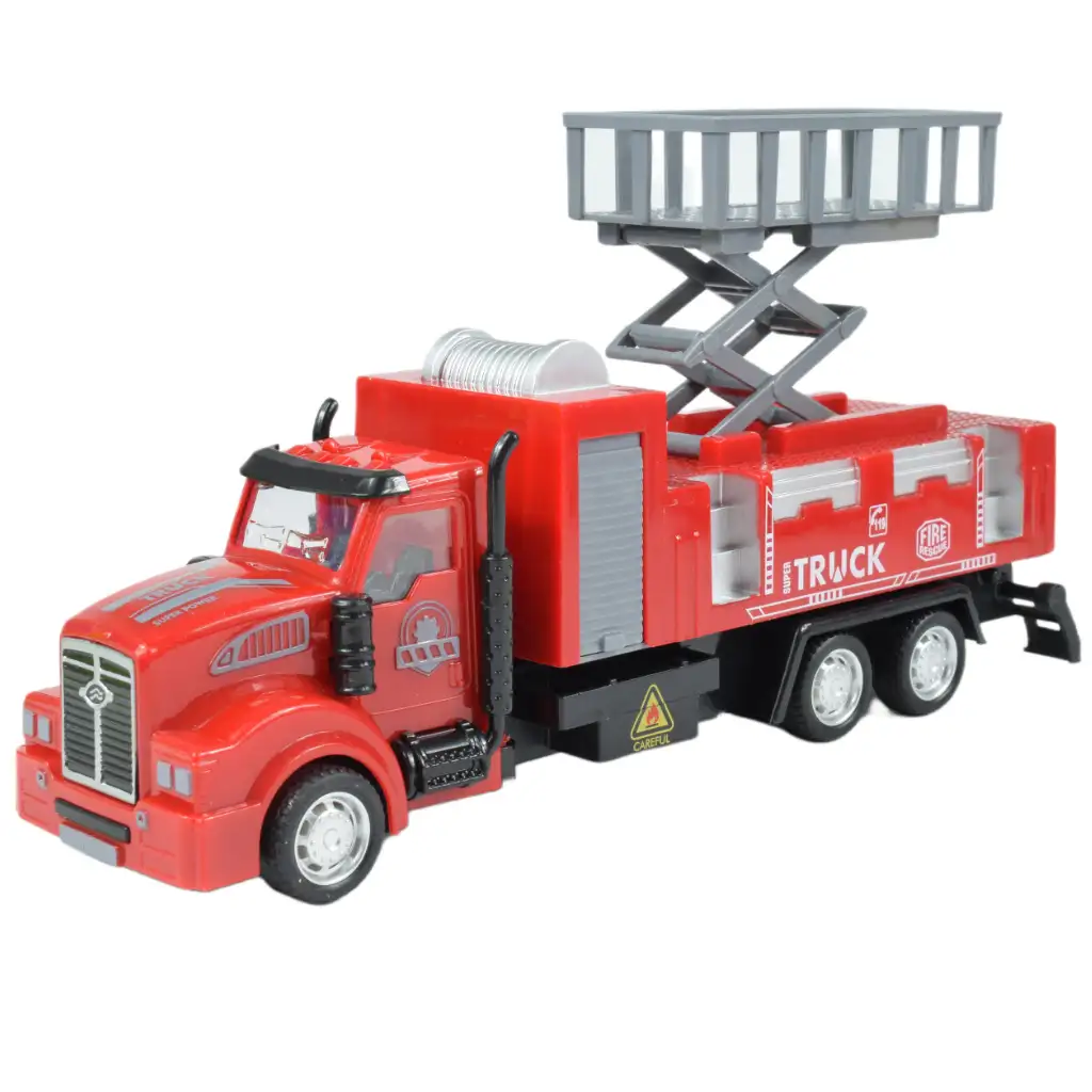 imagen de Camión de Ciudad: Camión de bomberos transformable con señales de tráfico 19cm 8