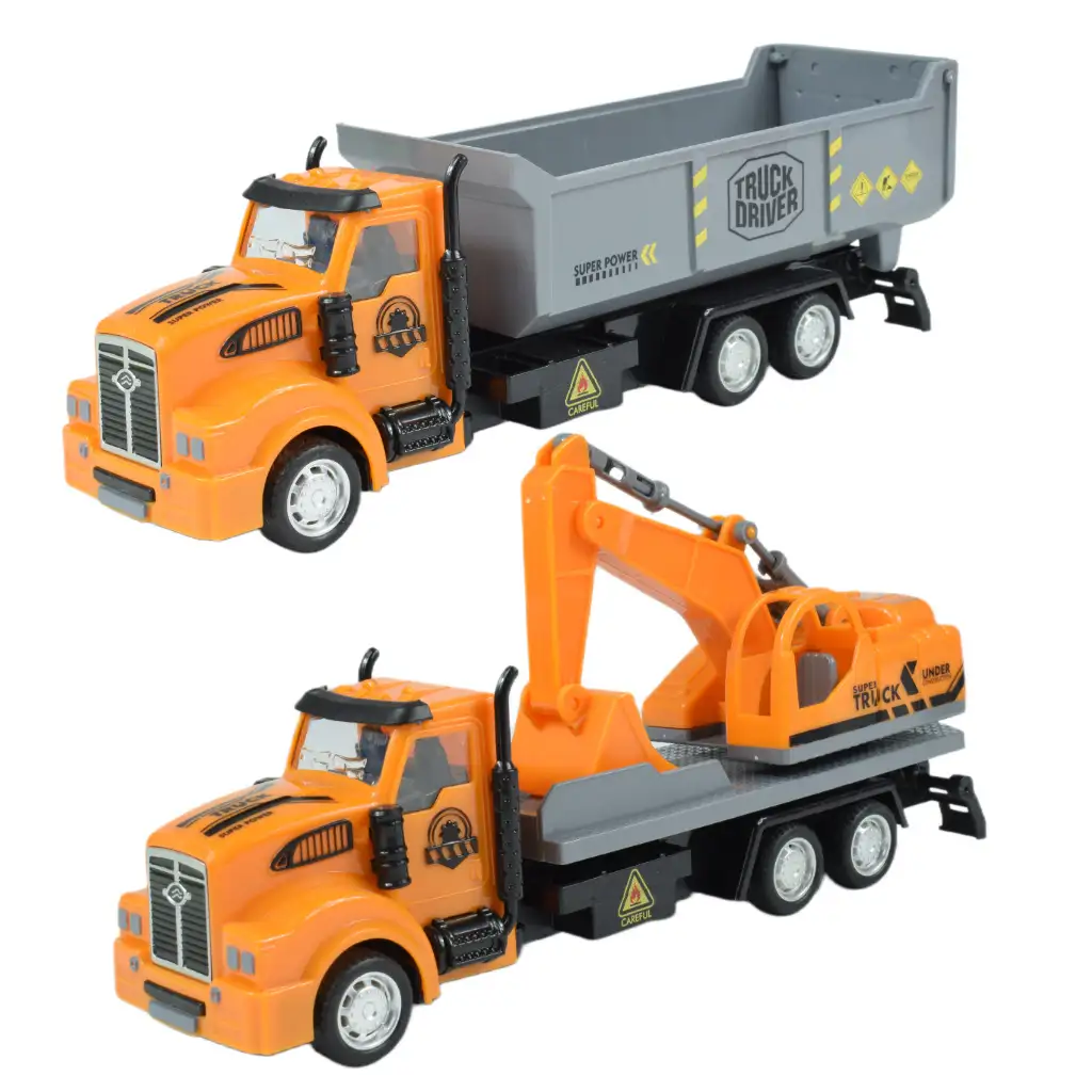 imagen de Camión de Ciudad: Camión de construcción transformable con señales de tráfico 19cm 7