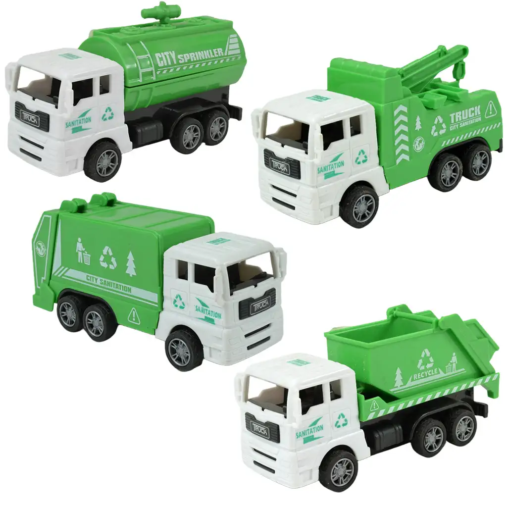 imagen de Camión de Ciudad: Camión de Recolección de Basura en varias versiones 12cm 1