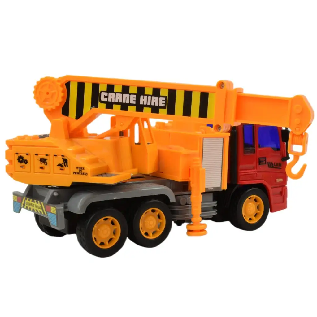 imagen de Camión de construcción: Camión grúa con diseño de rueda de impulso de 19 cm 5