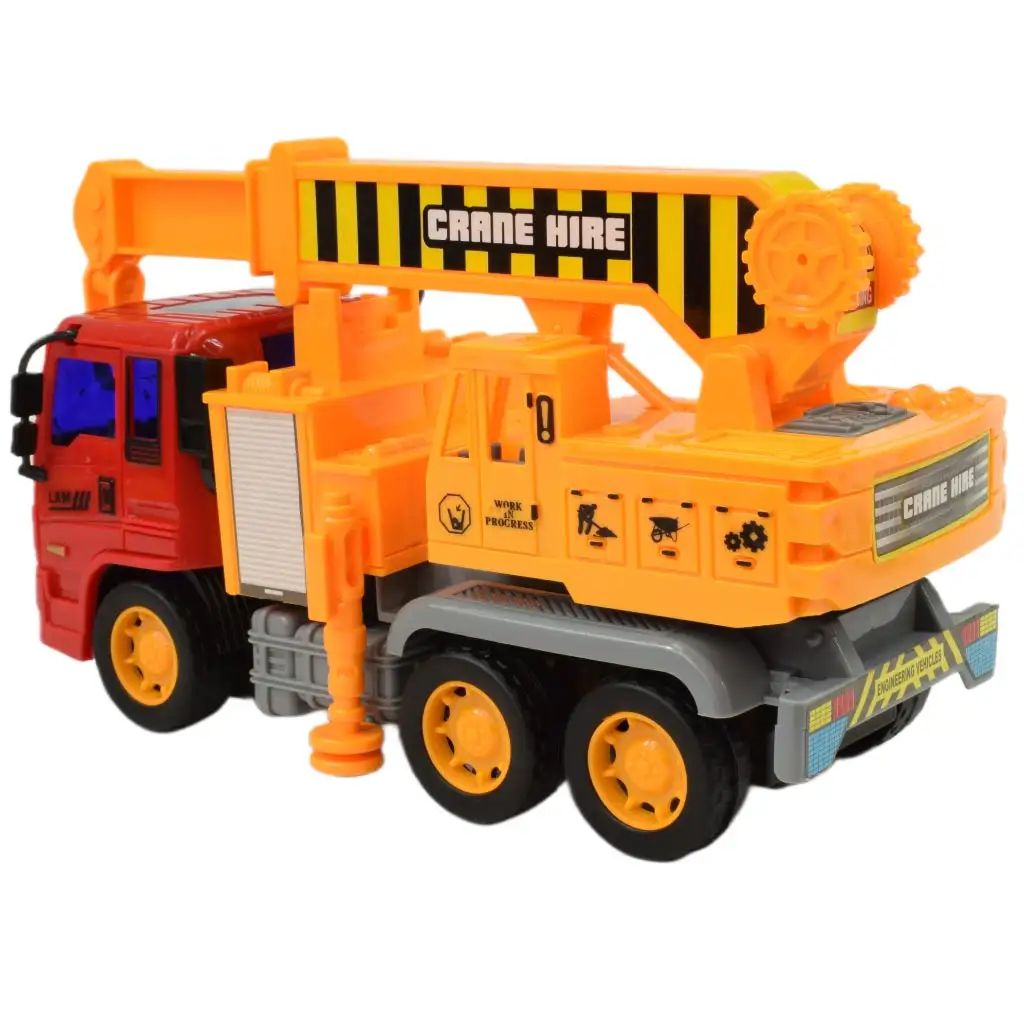 imagen de Camión de construcción: Camión grúa con diseño de rueda de impulso de 19 cm 6