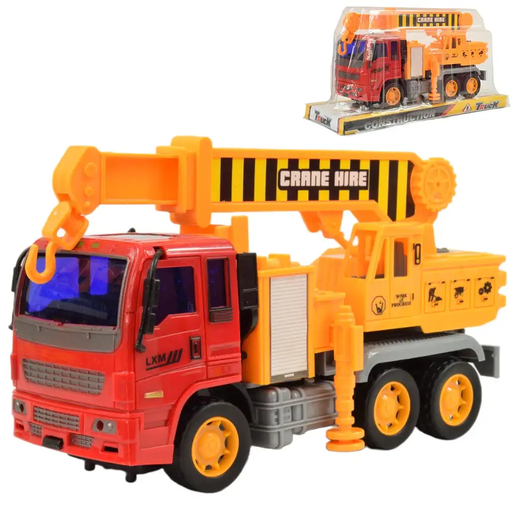 imagen de Camión de construcción: Camión grúa con diseño de rueda de impulso de 19 cm 1
