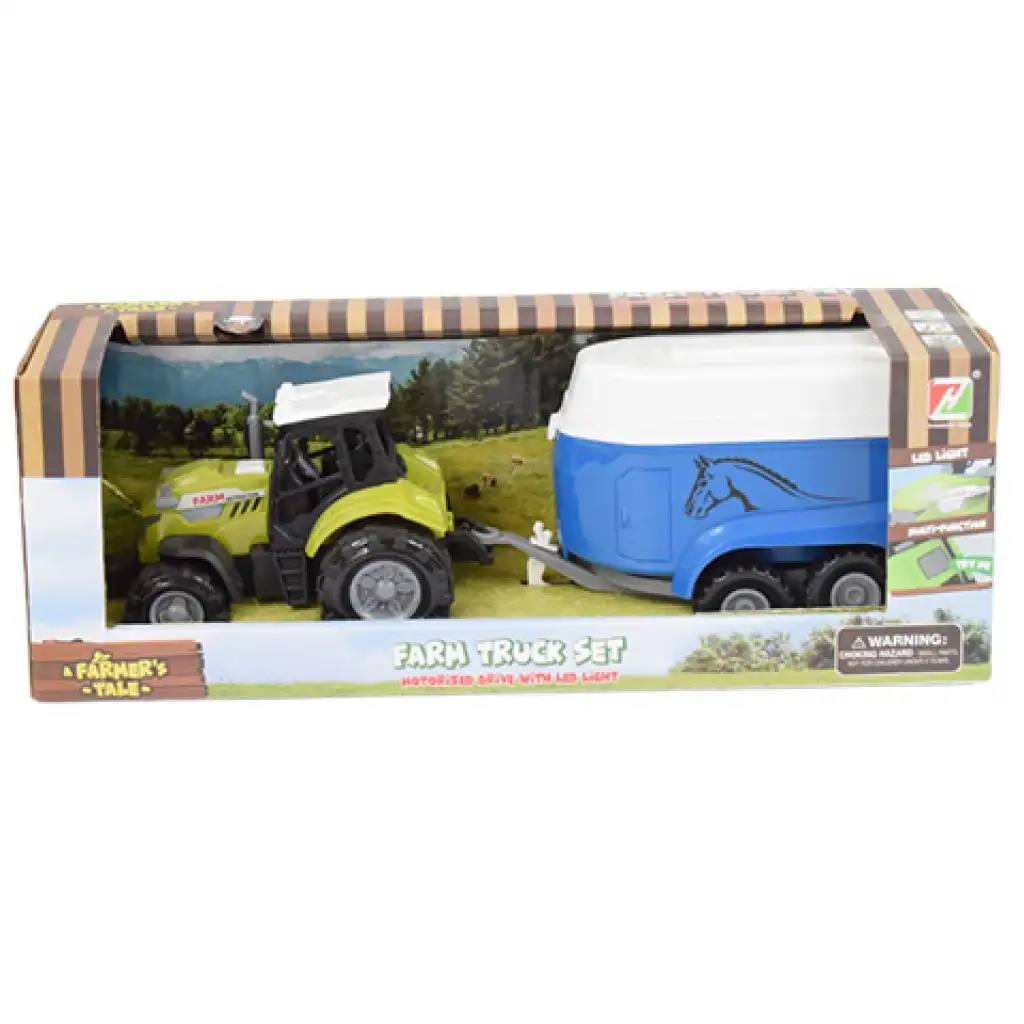 imagen de Camión de granja: Tractor con remolque, con luz y sonido de 23 cm 4