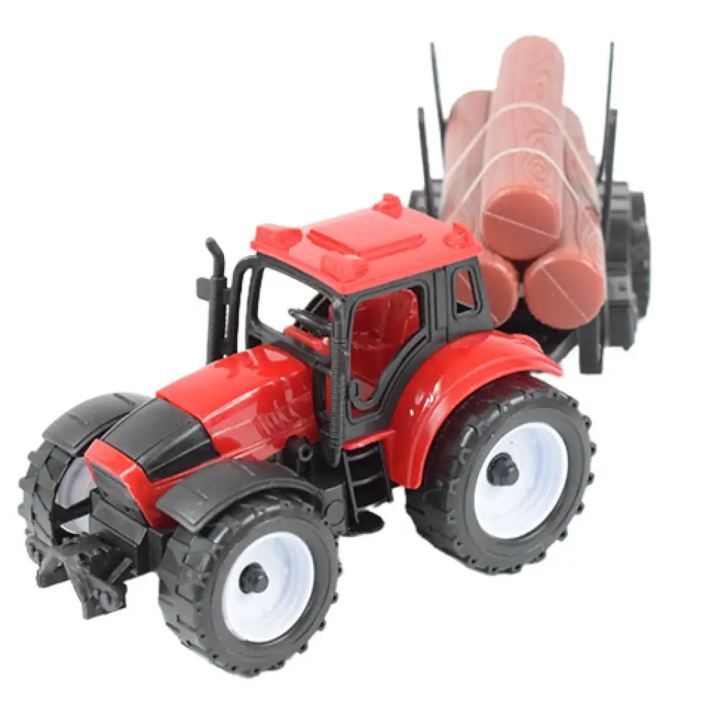 imagen de Camión de granjero: Set de 3 tractores de granja con remolque de 28 cm 4