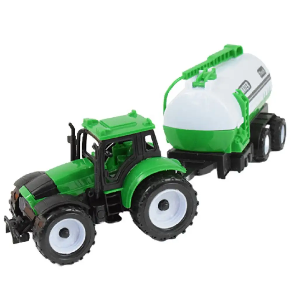 imagen de Camión de granjero: Set de tractor de granjero de tres piezas con remolque de 28 cm 2