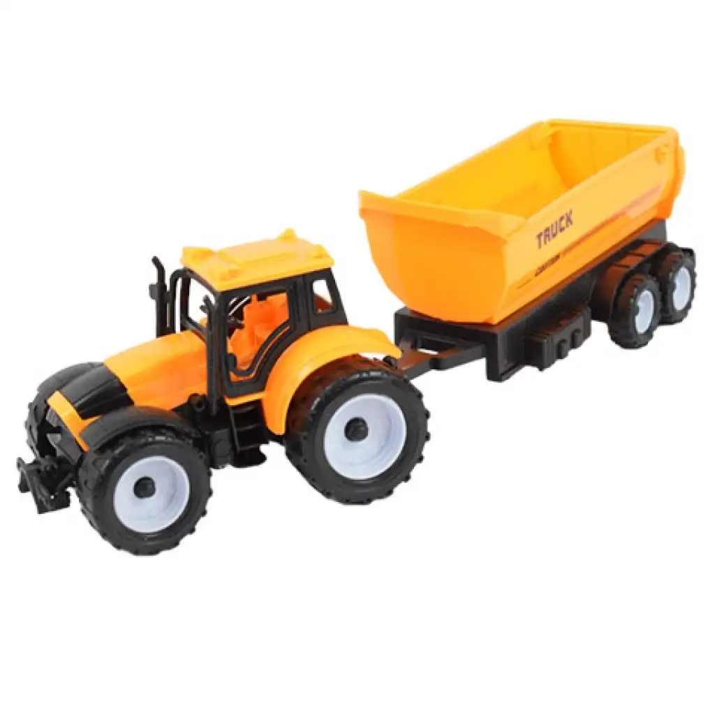 imagen de Camión de granjero: Set de tractor de granjero de tres piezas con remolque de 28 cm 3