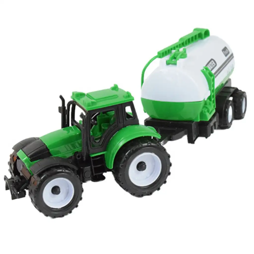imagen de Camión de granjero: Set de tractor de granjero de tres piezas con remolque de 28 cm 4