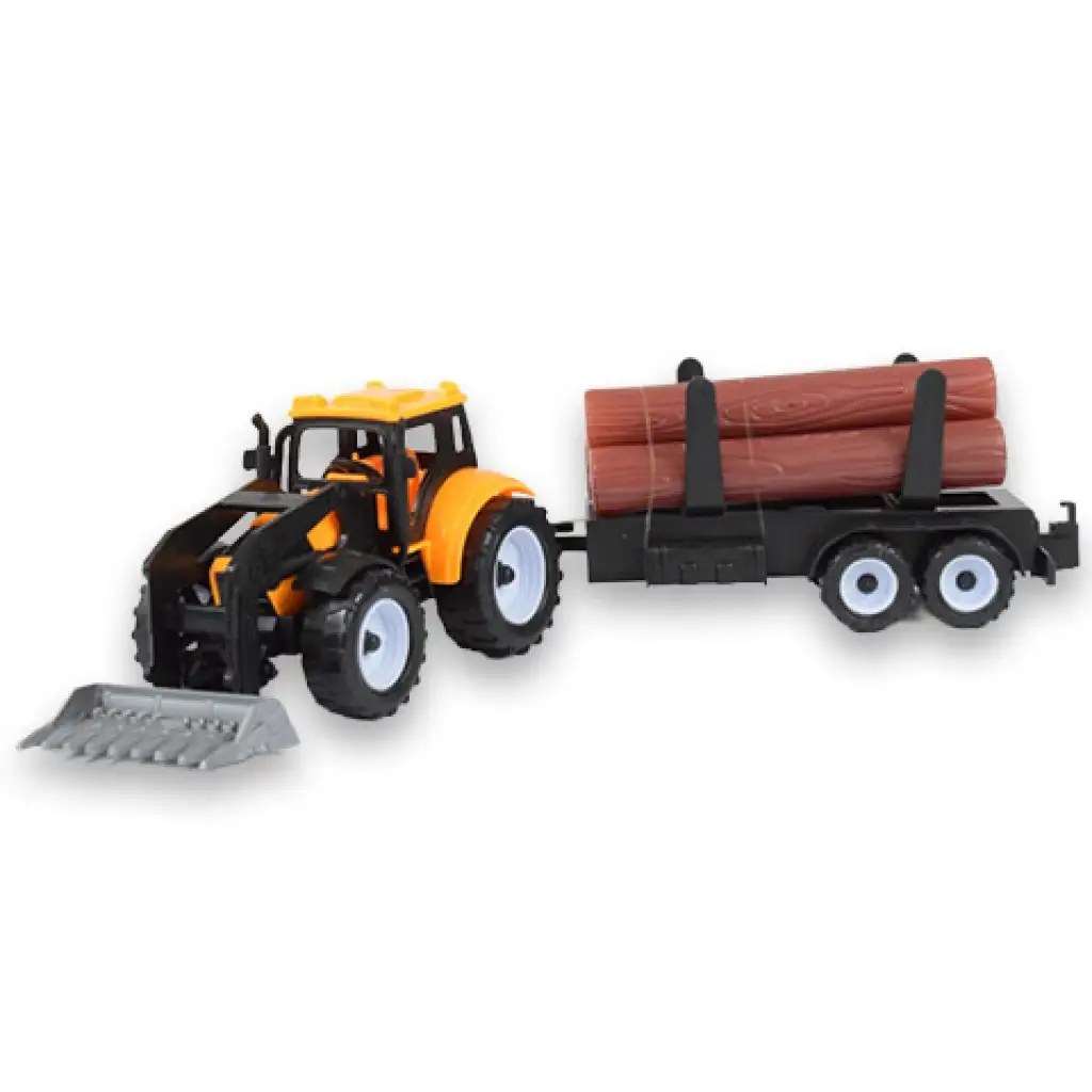 imagen de Camión de Ingeniería: Set de maquinaria de dos piezas con remolque de troncos y tractor con remolque 4