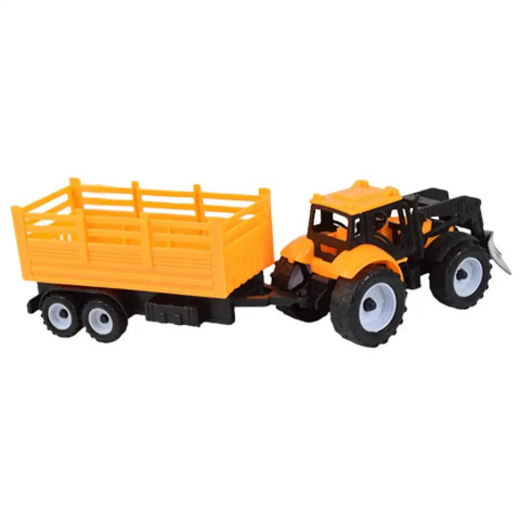 imagen de Camión de ingeniería: Set de tractor con remolque y barriles de aceite de 28cm 3