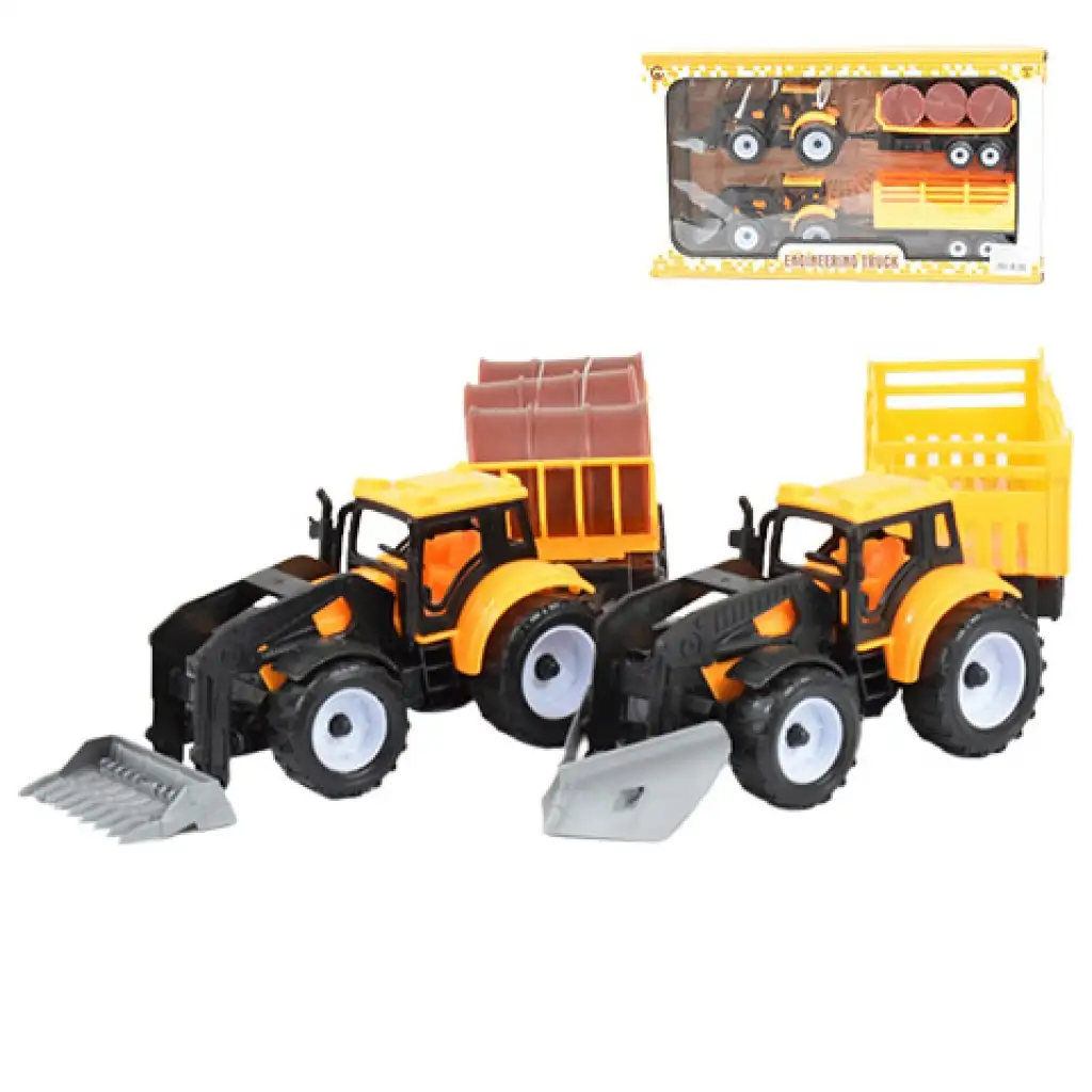 imagen de Camión de ingeniería: Set de tractor con remolque y barriles de aceite de 28cm 1