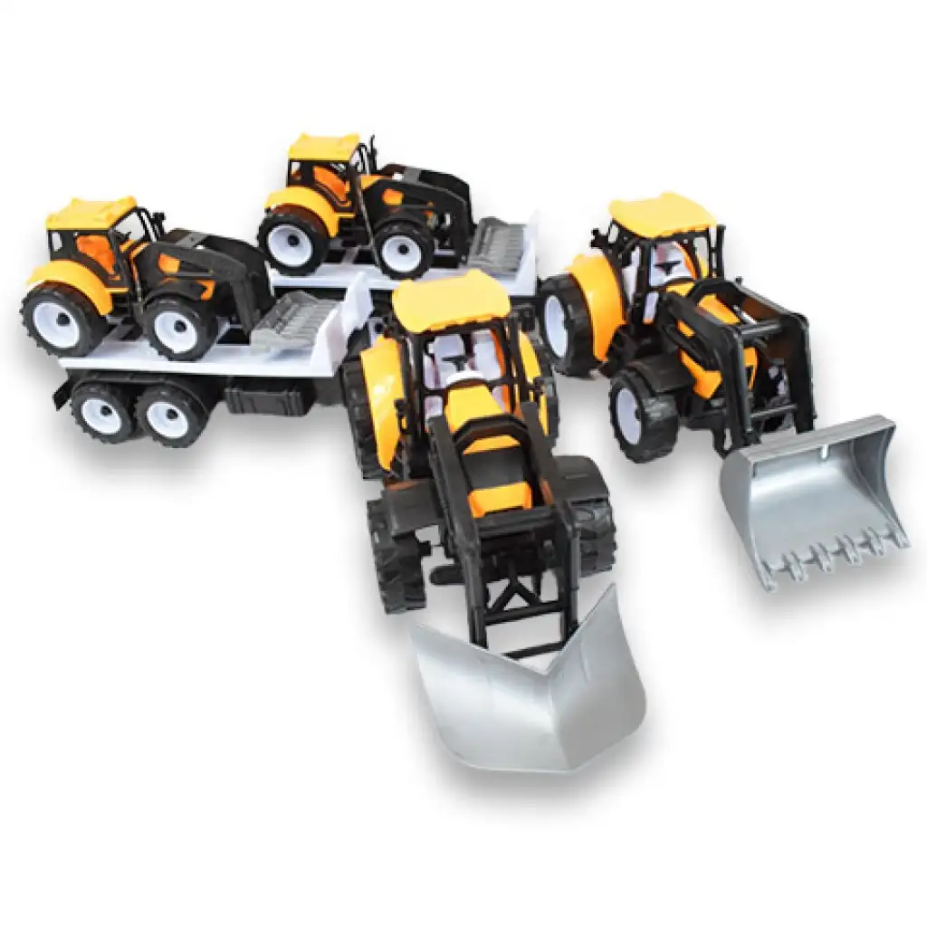 imagen de Camión de Ingeniería: set de tractor de 2 piezas con remolque y máquina de trabajo de 46cm 2