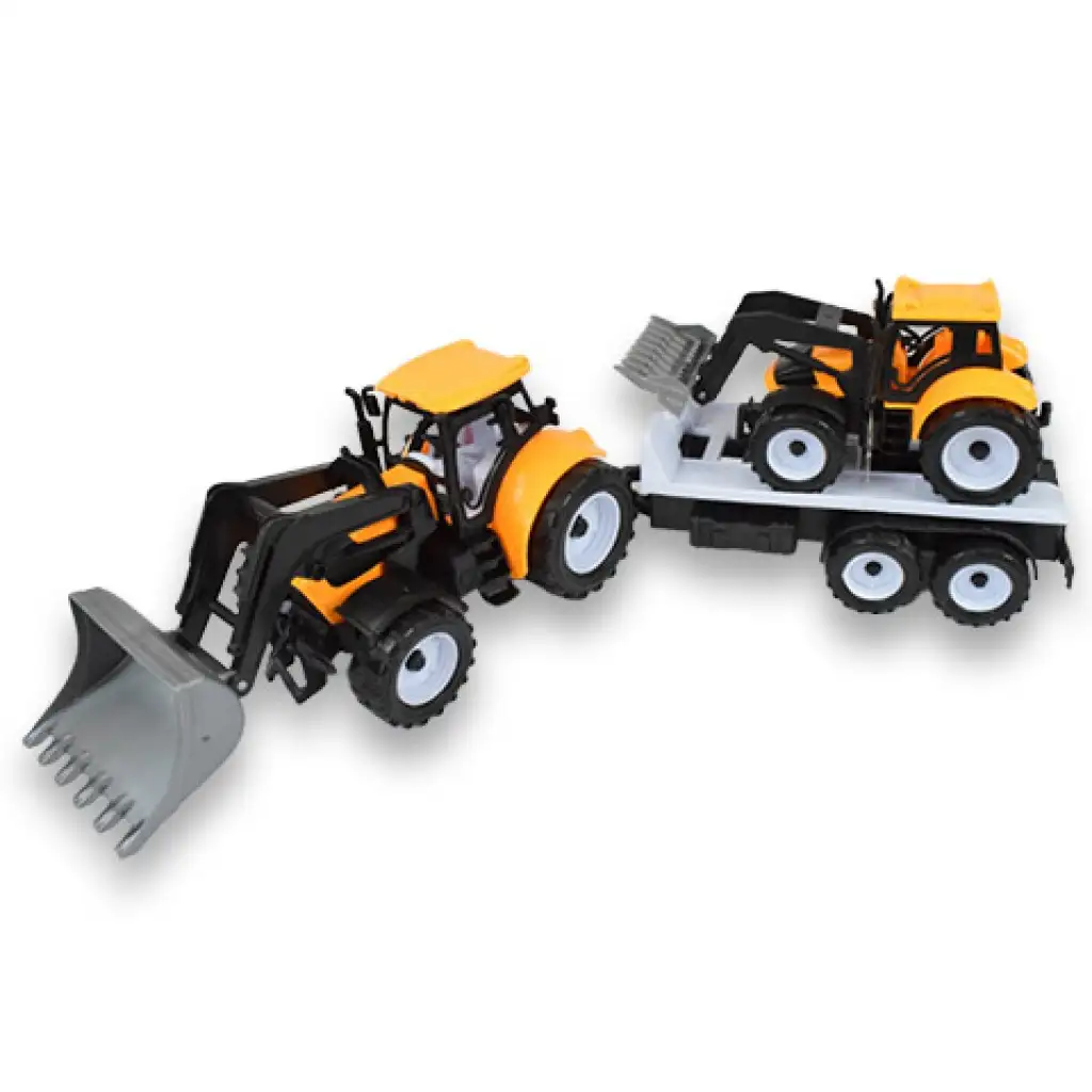 imagen de Camión de Ingeniería: set de tractor de 2 piezas con remolque y máquina de trabajo de 46cm 5
