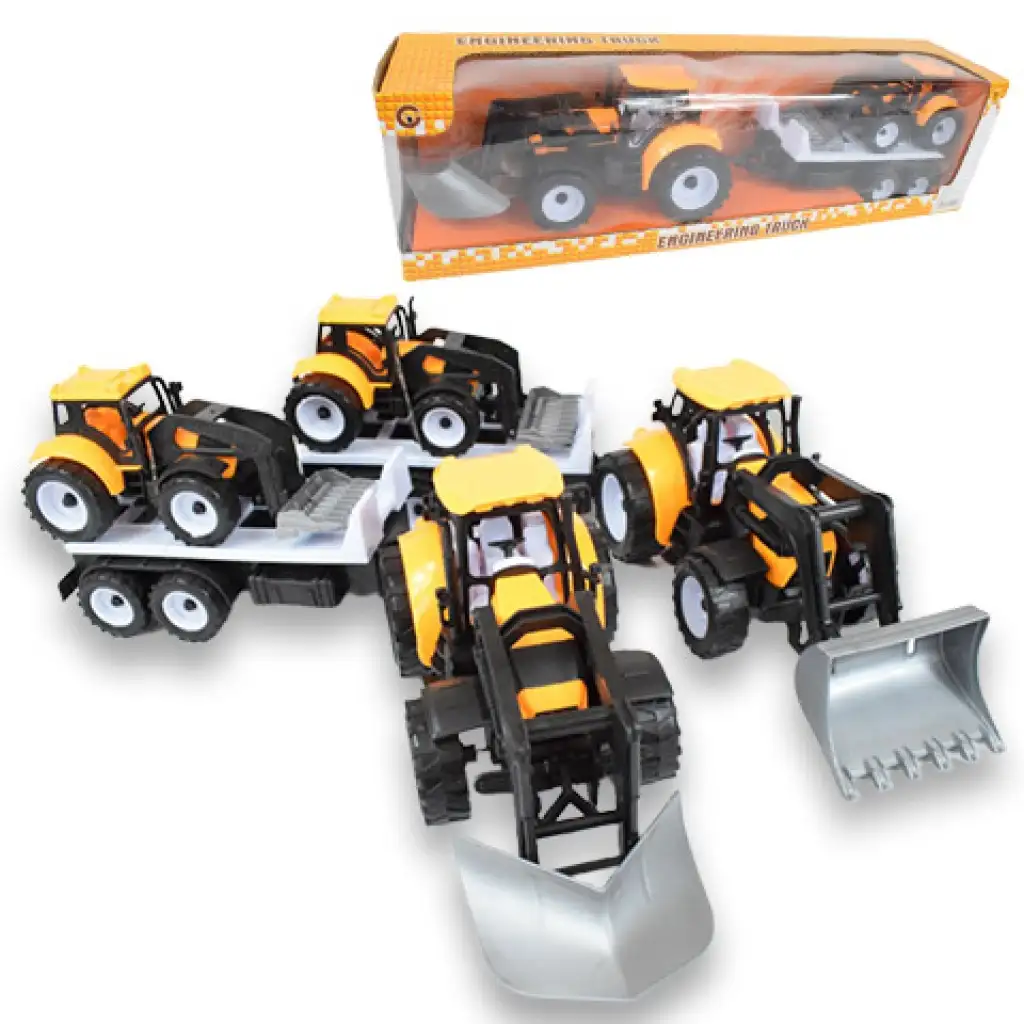 imagen de Camión de Ingeniería: set de tractor de 2 piezas con remolque y máquina de trabajo de 46cm 1