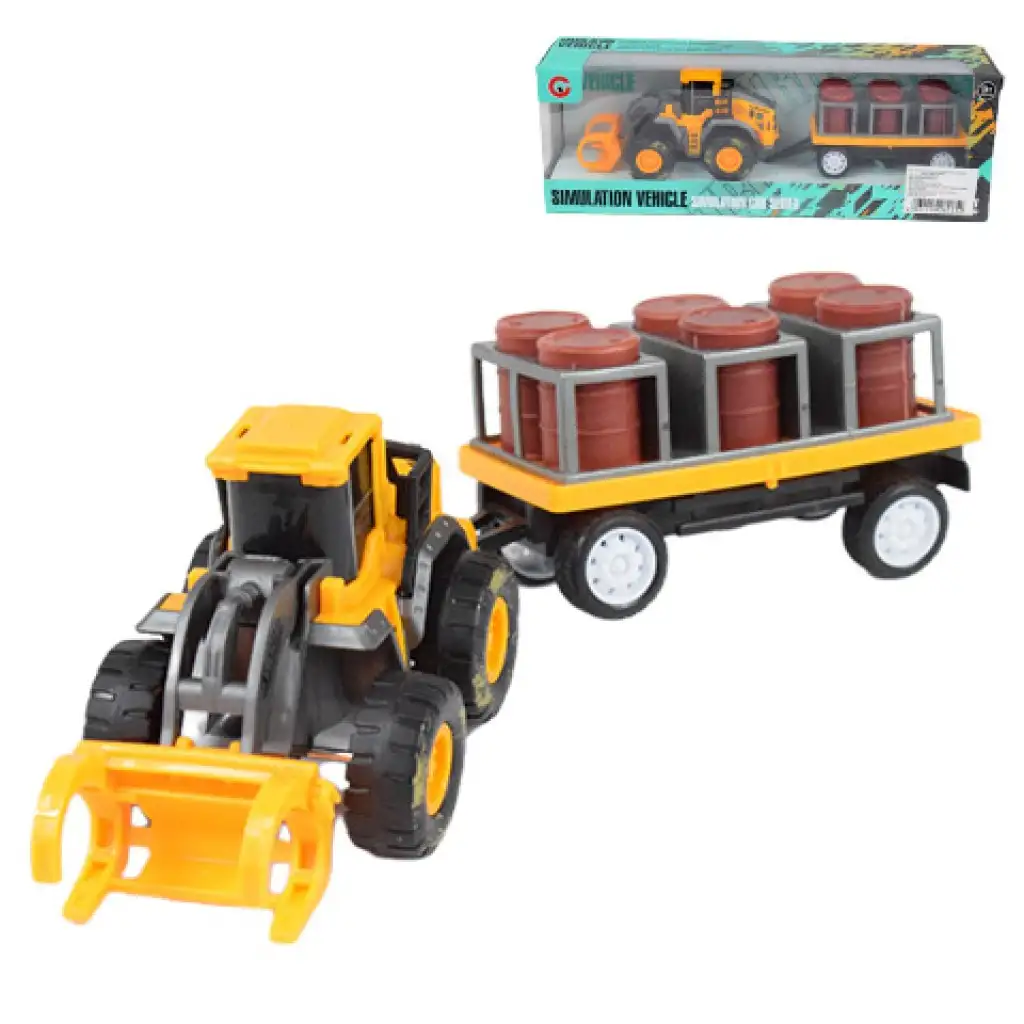 imagen de Camión de Ingeniería: Tractor con barriles de aceite y remolque de 24cm 1