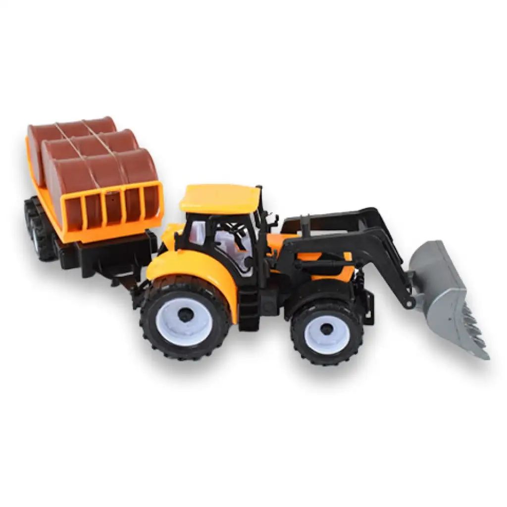 imagen de Camión de Ingeniería: Tractor de excavación con remolque y barriles en varias versiones 43cm 3