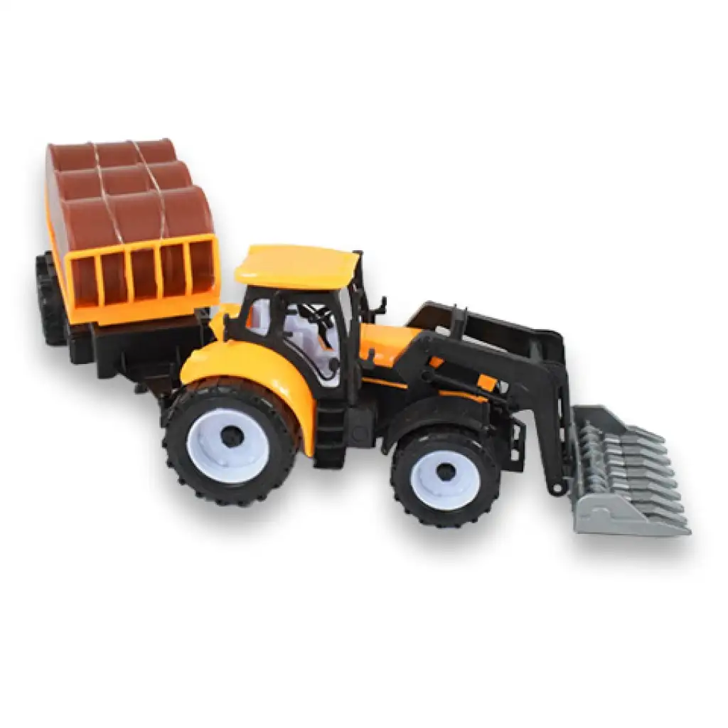 imagen de Camión de Ingeniería: Tractor de excavación con remolque y barriles en varias versiones 43cm 4