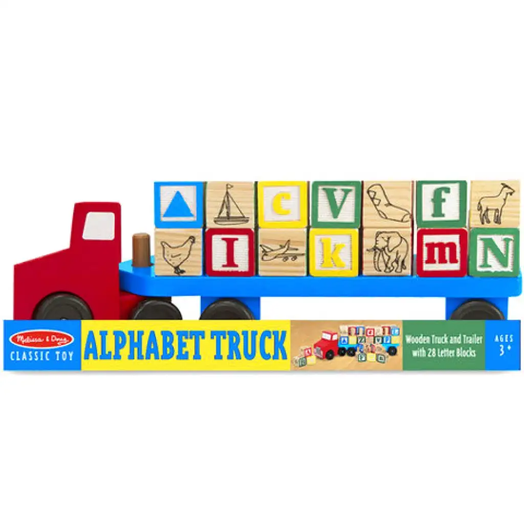 imagen de Camión de madera transportador de letras - Melissa & Doug 1