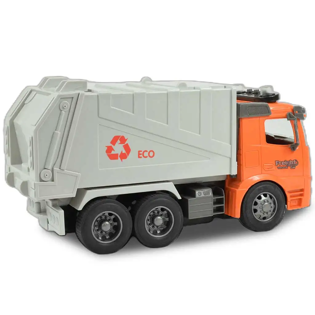 imagen de Camión de reciclaje ECO RC a control remoto con efectos de luz 1/14 escala 27MHz 30cm 2