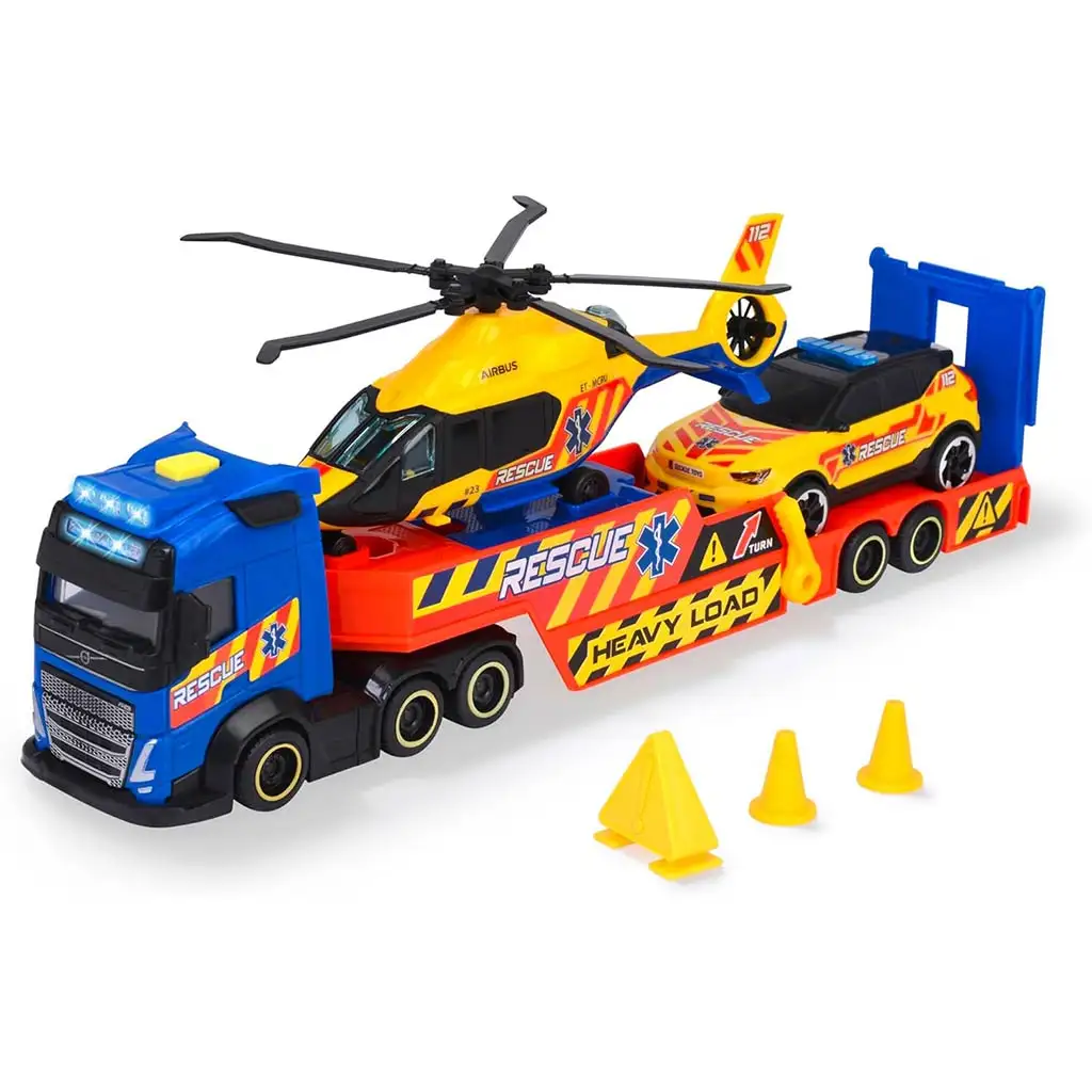 imagen de Camión de rescate con helicóptero y coche - Dickie Toys 3