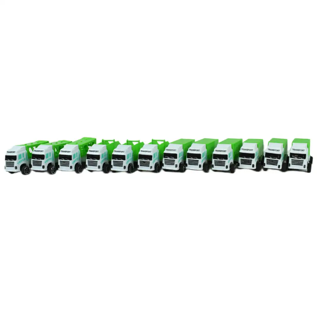 imagen de Camión de saneamiento: set de camiones de basura de 12 piezas 1/64 4