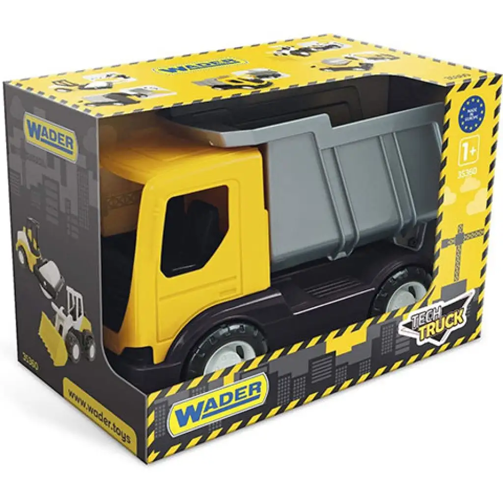imagen de Camión de Tech Truck amarillo volquete 23cm - Wader 1