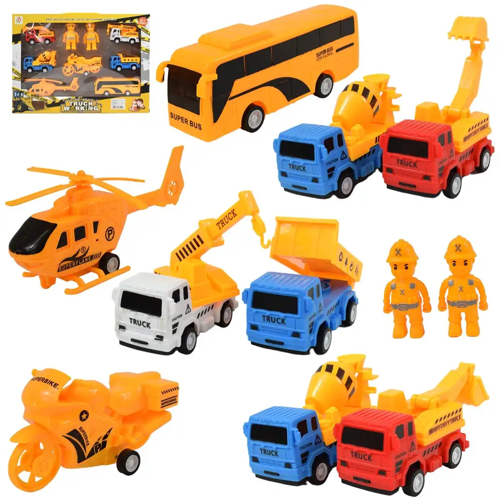 imagen de Camión de Trabajo: set de juguetes de construcción de 7 piezas con coches, vehículos y accesorios 1