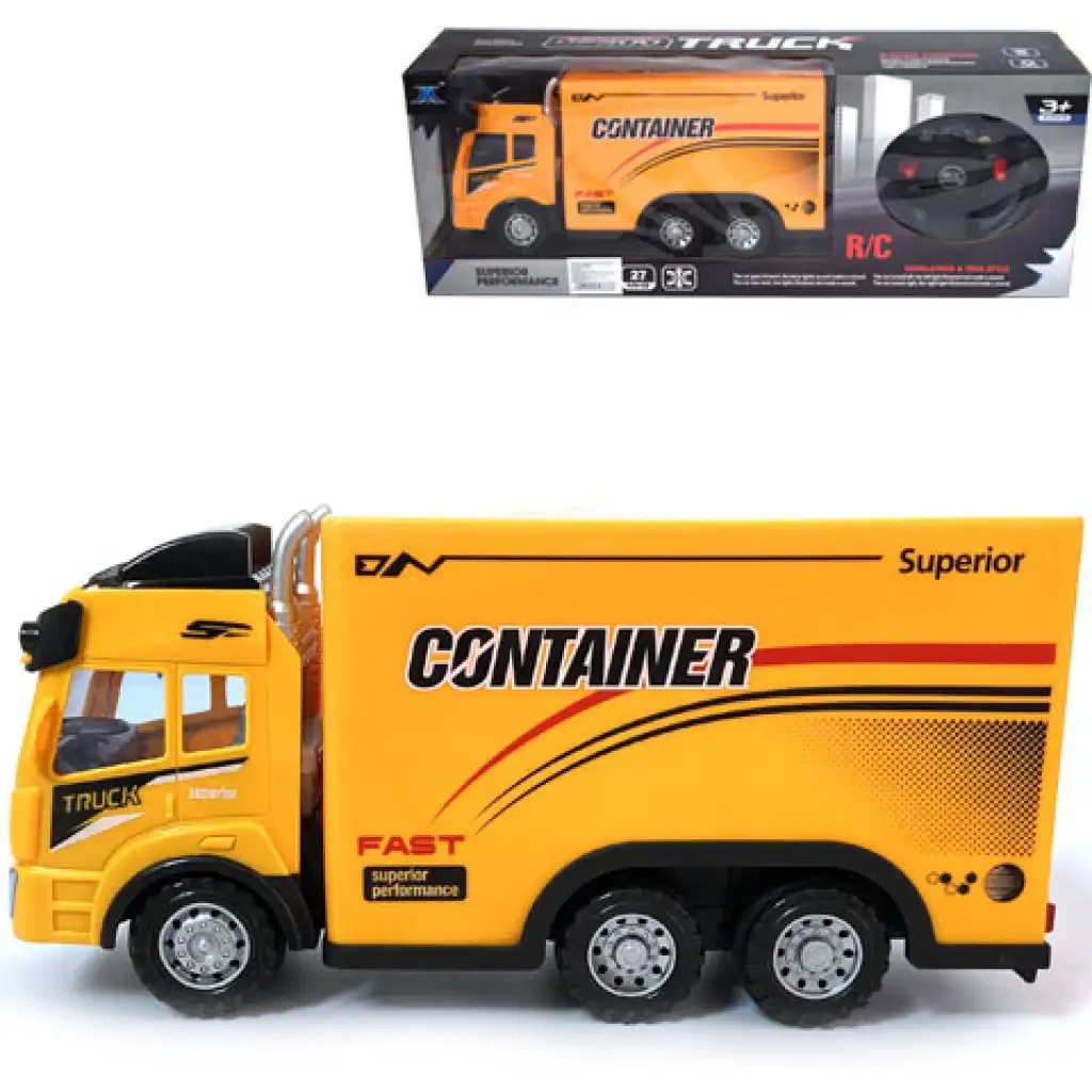 imagen de Camión de transporte de contenedores RC con efectos de luz 27MHz escala 1/14 1