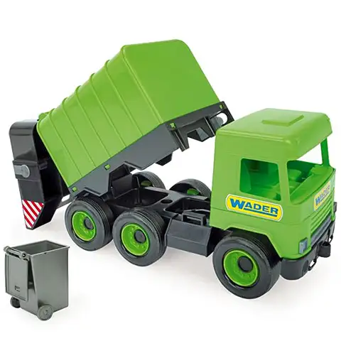 imagen de Camión Medio: Camión de Basura 43cm verde - Wader 1