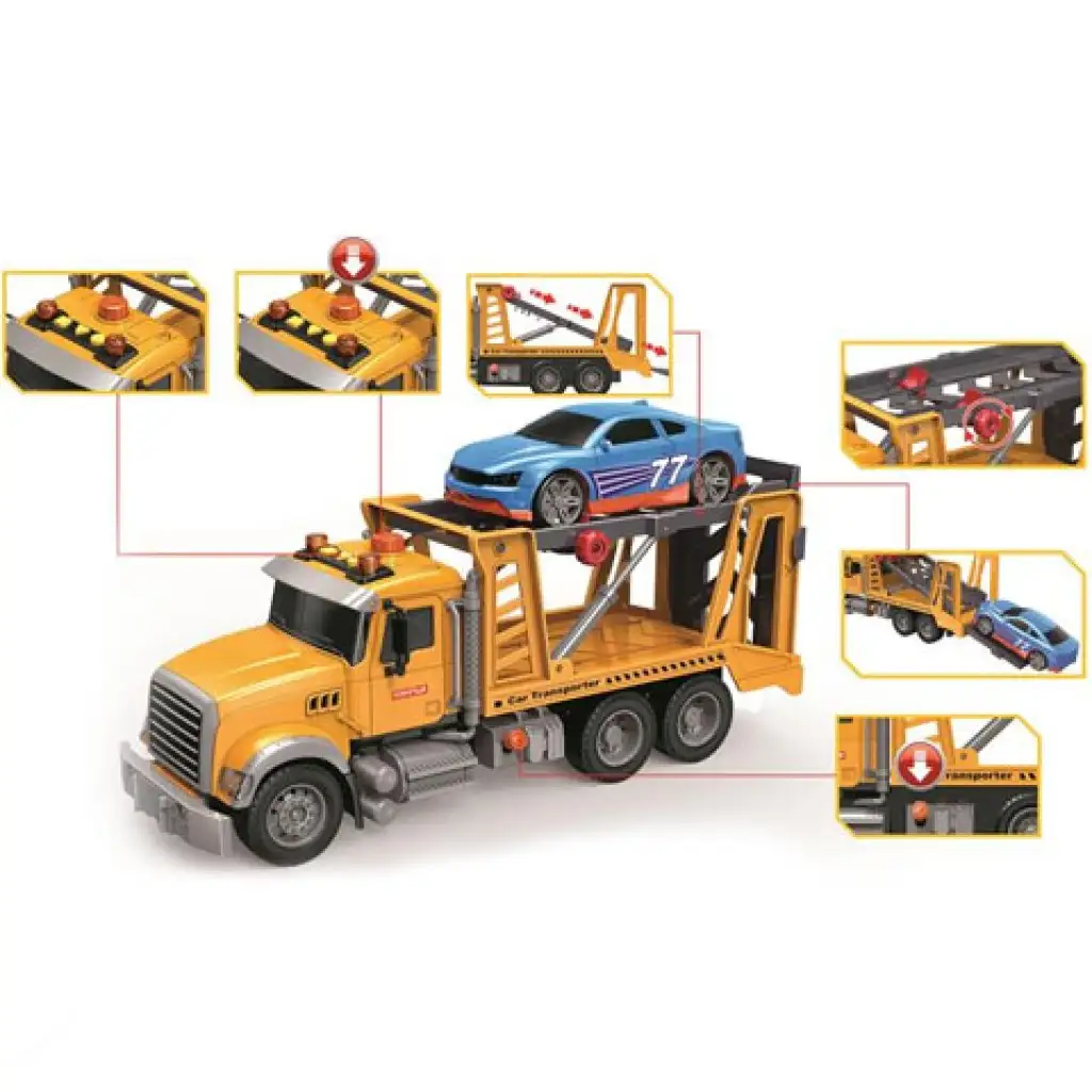 imagen de Camión transportador de coches Toystar con luz y sonido 36cm 2