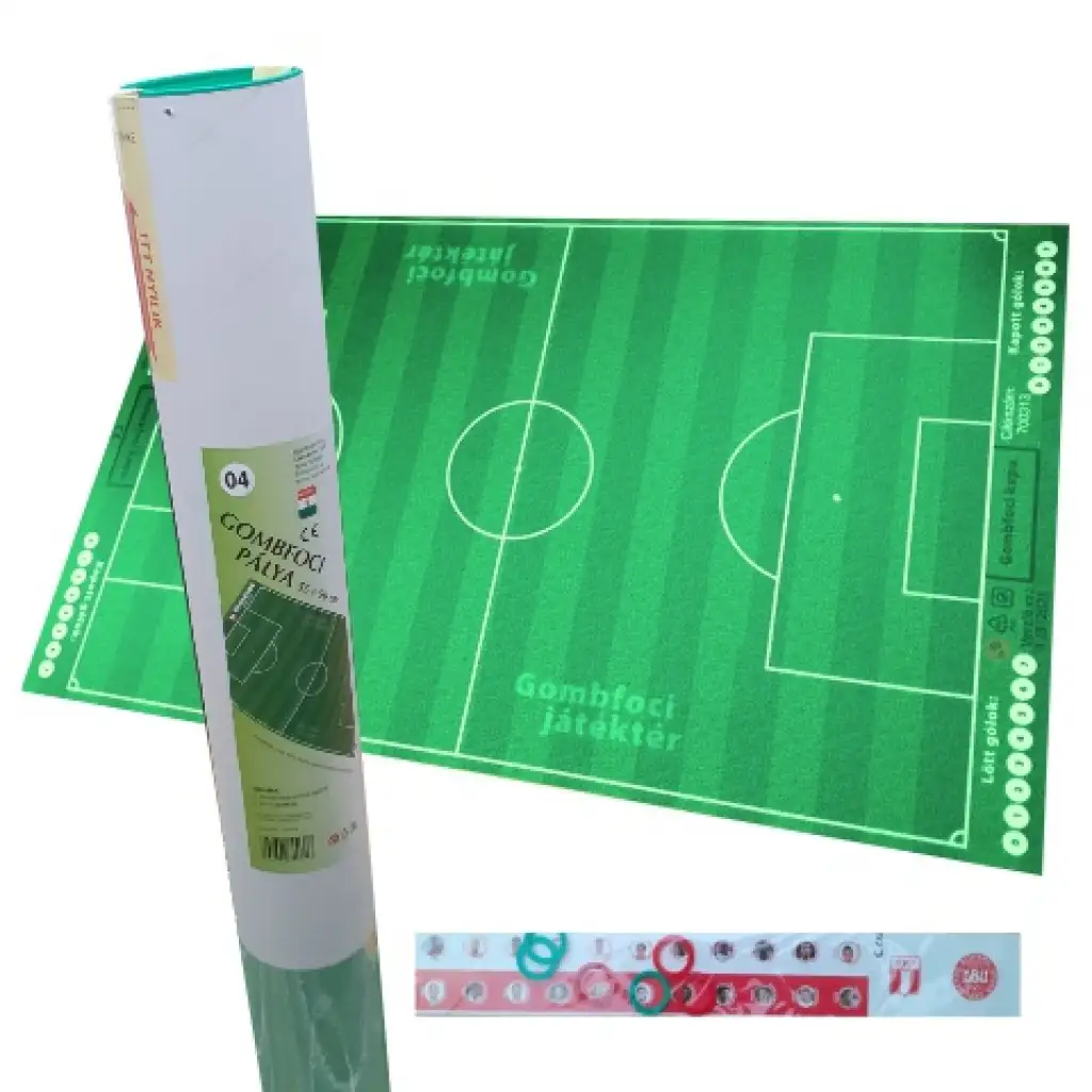 imagen de Campo de fútbol de botones 55x90cm, en un estuche con un set de pegatinas de equipo de regalo 1