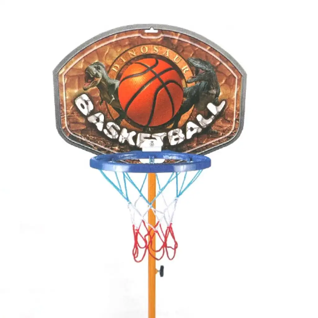 imagen de Canasta de baloncesto con dinosaurios y balón 2