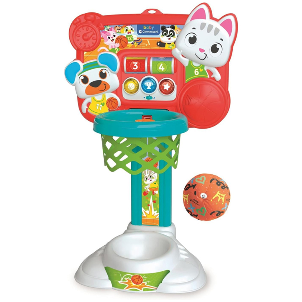 imagen de Canasta de baloncesto interactiva con bola blanda - Clementoni baby 2