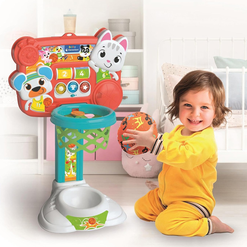 imagen de Canasta de baloncesto interactiva con bola blanda - Clementoni baby 4