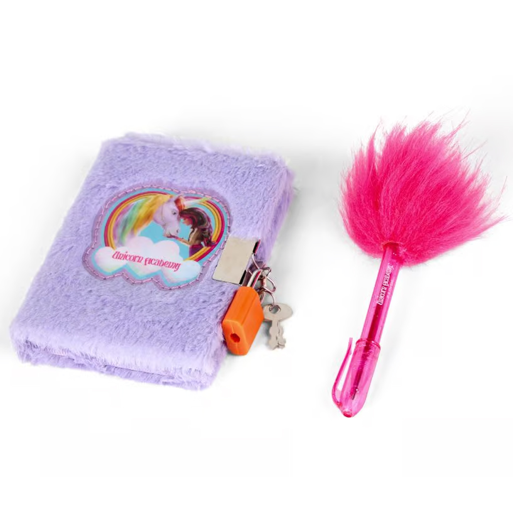 imagen de Canenco: Academia de Unicornios diario de peluche con bolígrafo 2