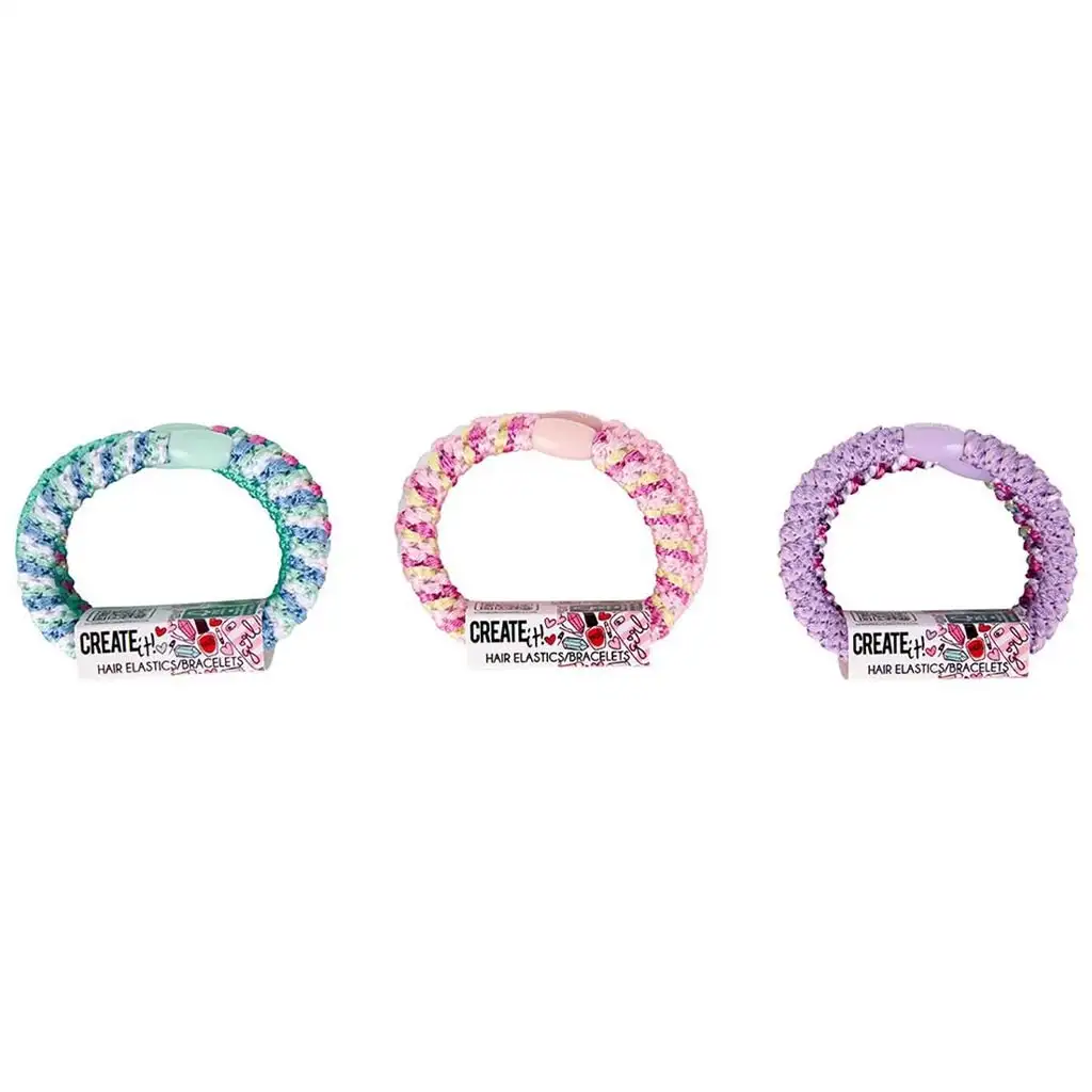 imagen de Canenco: ¡Crea! Set de 3 gomas para el cabello en varios colores 1ud 1
