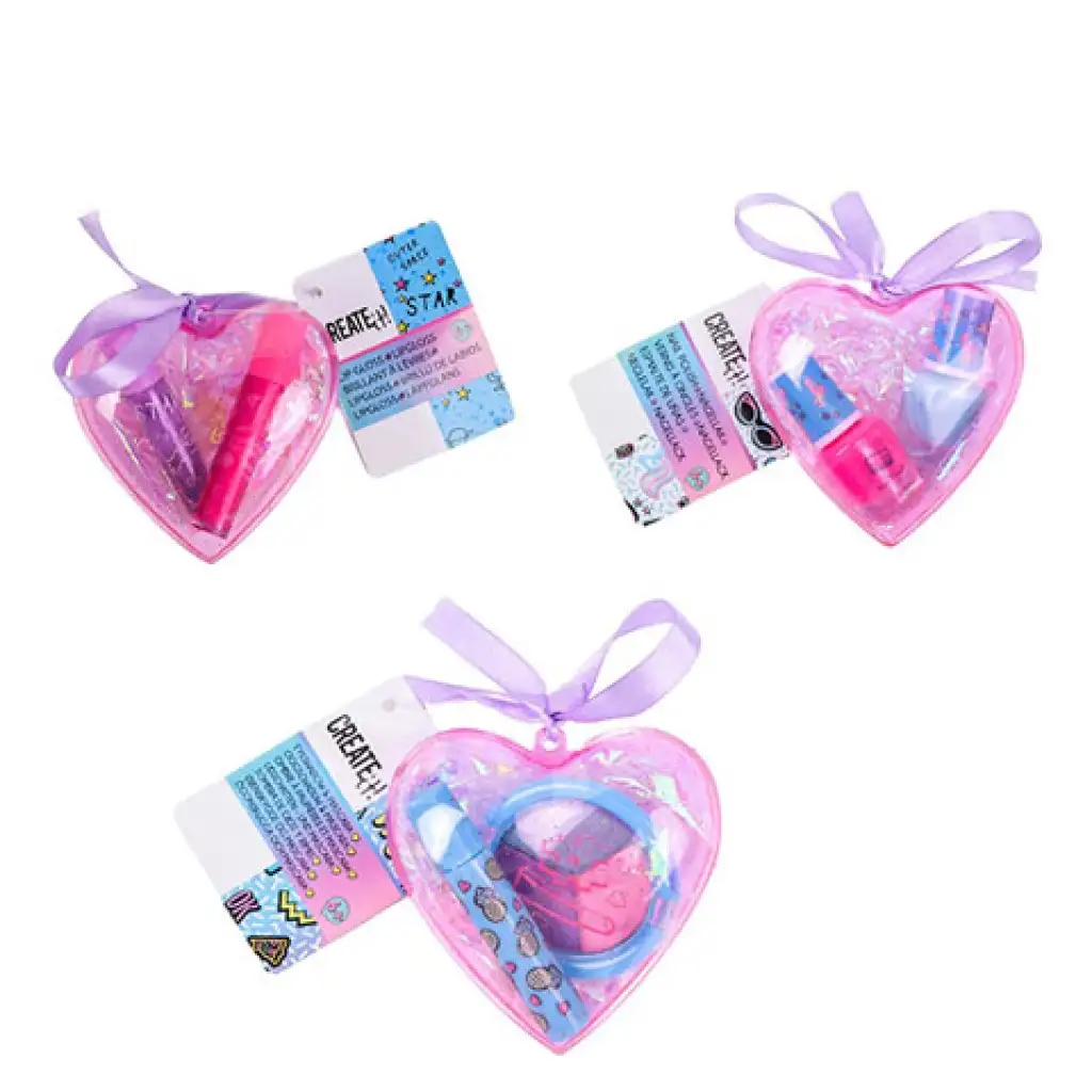 imagen de Canenco: ¡Créalo! Set de maquillaje en caja en forma de corazón en varias versiones 1