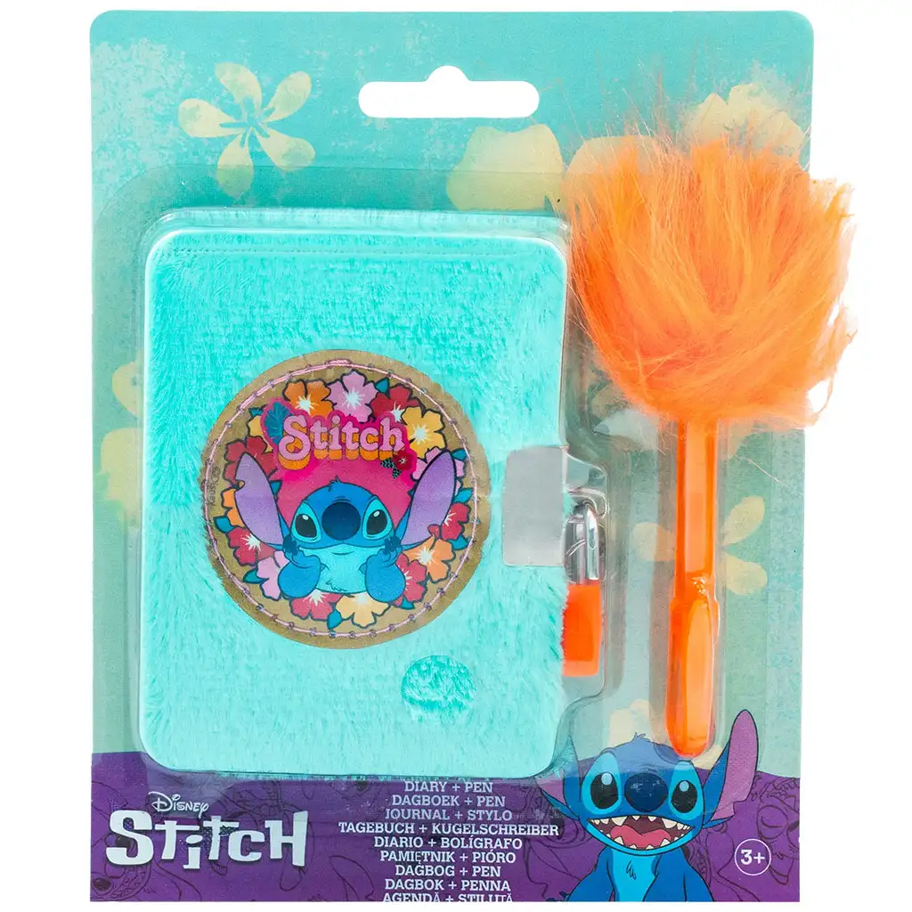 imagen de Canenco: Diario de peluche Stitch con bolígrafo esponjoso 1