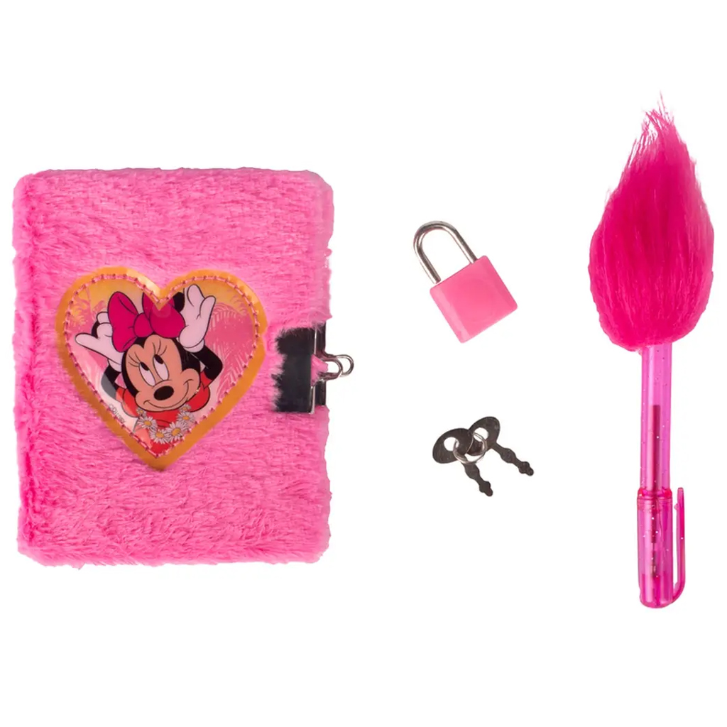 imagen de Canenco: Diario secreto de Minnie Mouse con cubierta de peluche y lámpara UV 2
