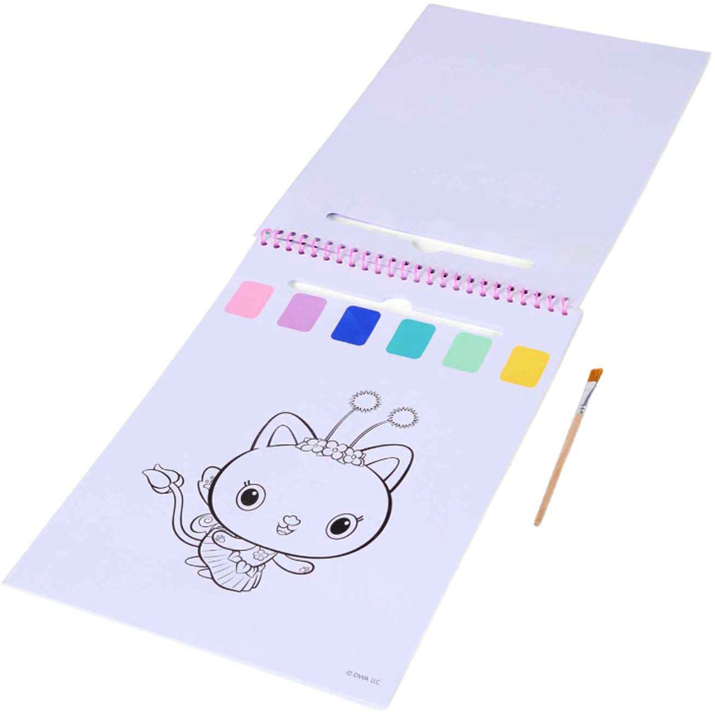 imagen de Canenco: Gabi casa de muñecas cuaderno mágico de pintura con acuarelas y pincel 2