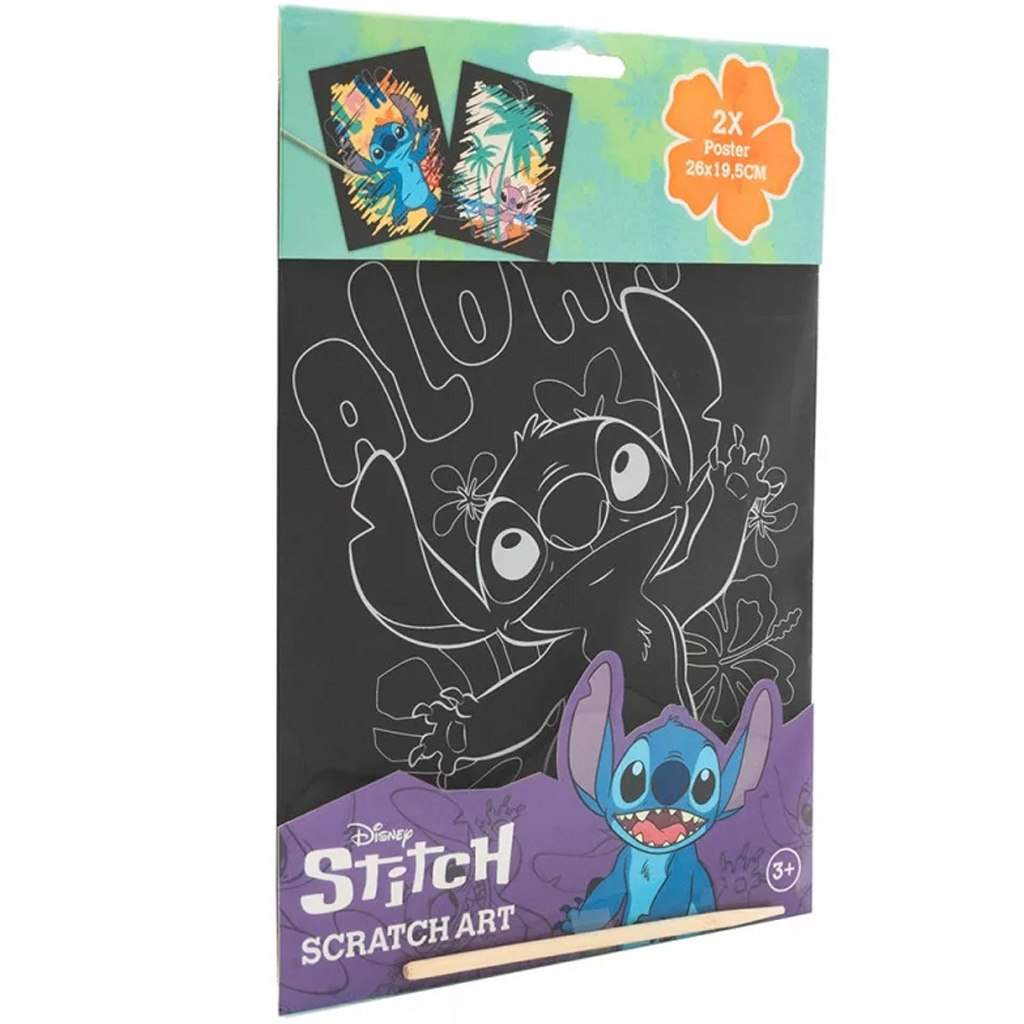 imagen de Canenco: Póster de rascar de Stitch, 29x15 cm, 2 unidades 2