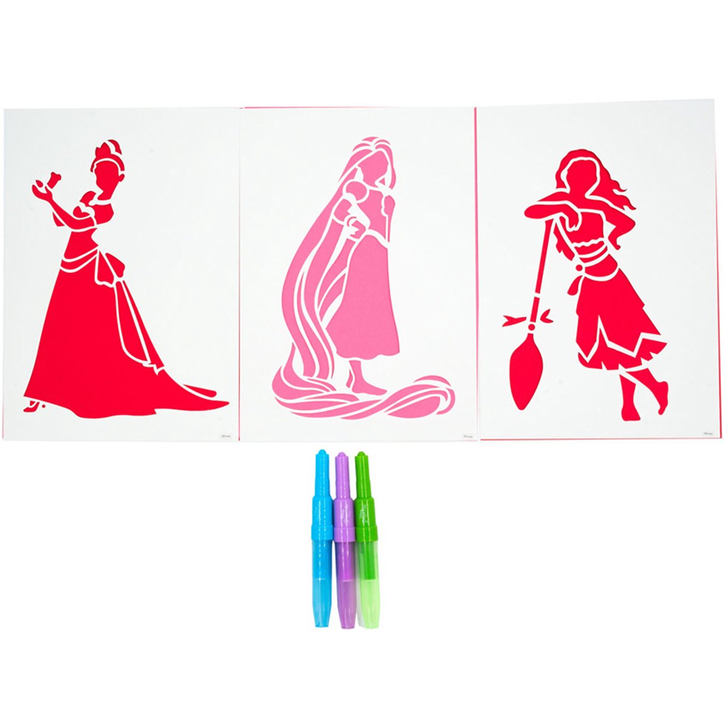 imagen de Canenco: set de colorear de princesas Disney con rotuladores de spray, en sobre A4 2
