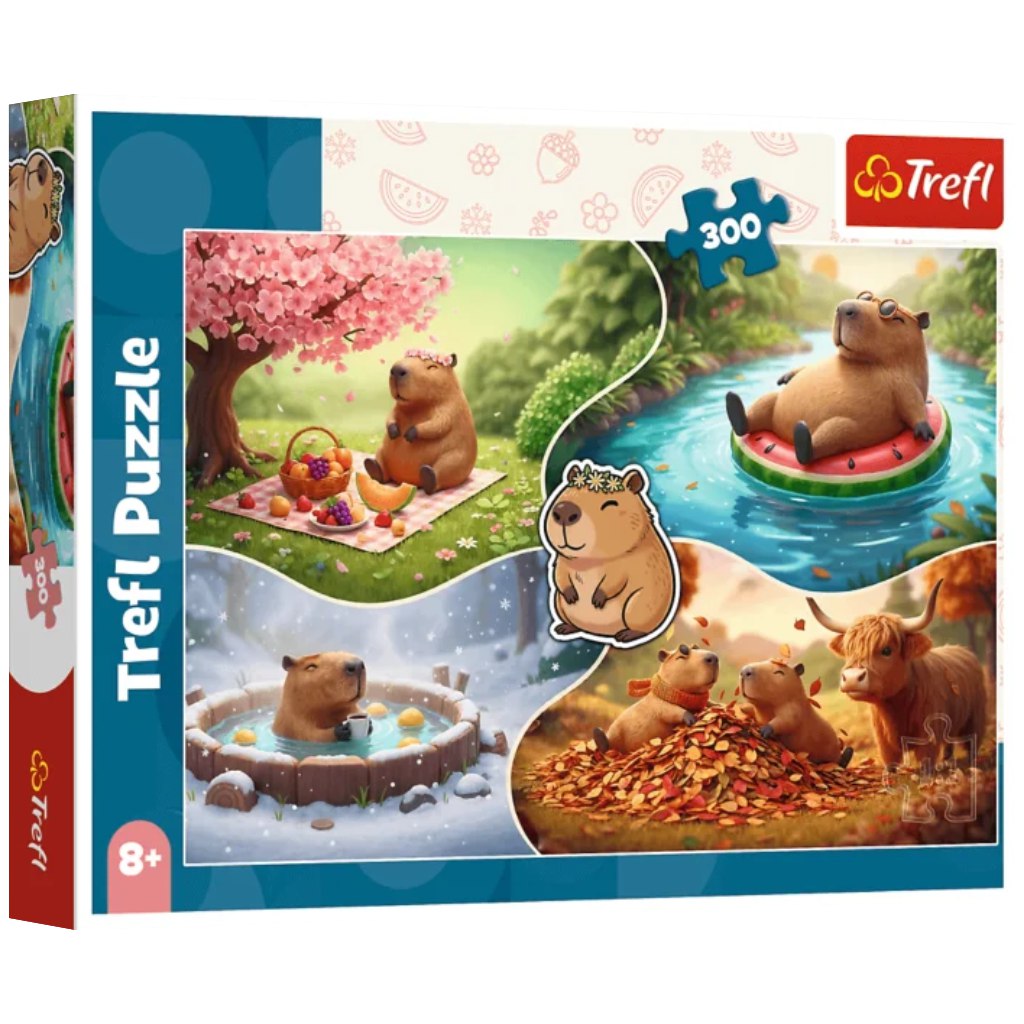 imagen de Capibaras 4 estaciones puzzle de 300 piezas – Trefl 1